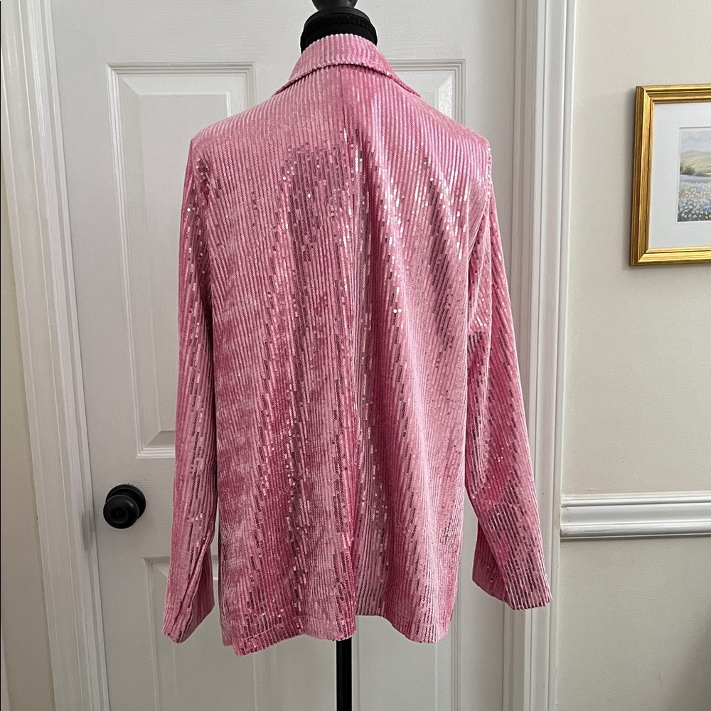 Amazon Pink Sequin Blazer Jacket - Picture 4 of 4